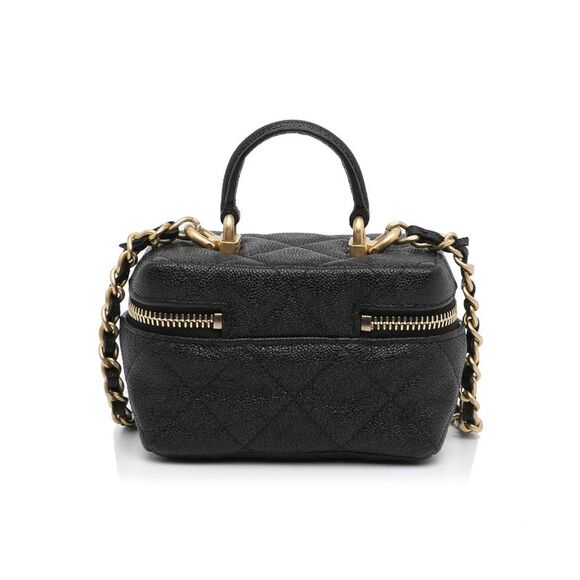 Pre Loved Chanel Mini Vanity Case Women Black Messenger Bags - Picture 4 of 8